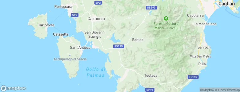 Giba, Italy Map