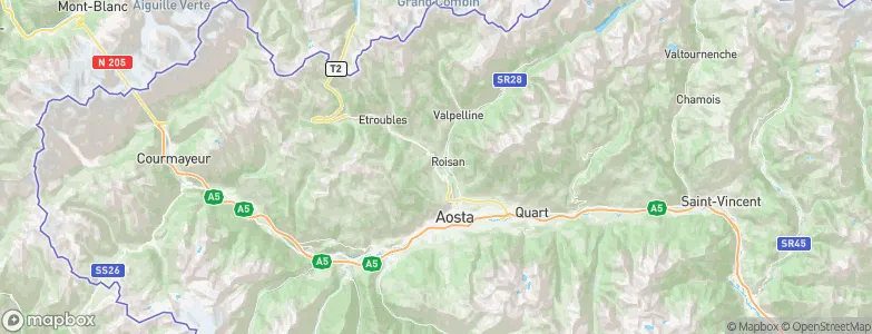 Gignod, Italy Map