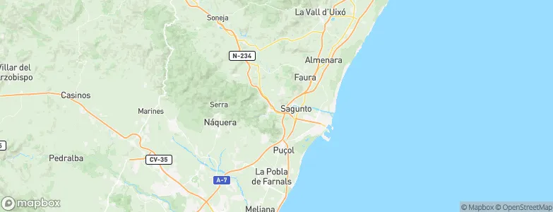 Gilet, Spain Map