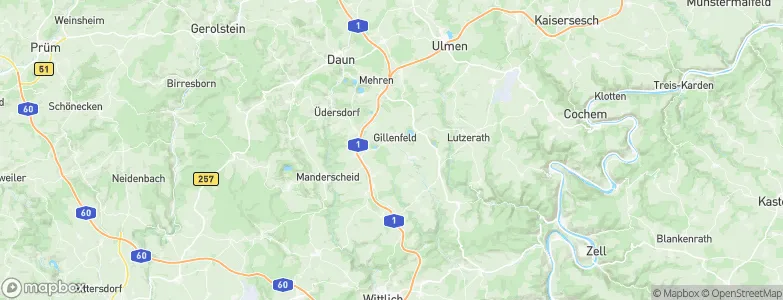 Gillenfeld, Germany Map