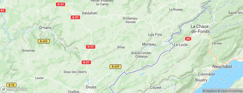 Gilley, France Map