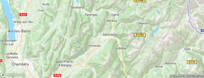 Gilly-sur-Isère, France Map