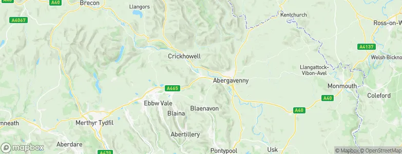 Gilwern, United Kingdom Map