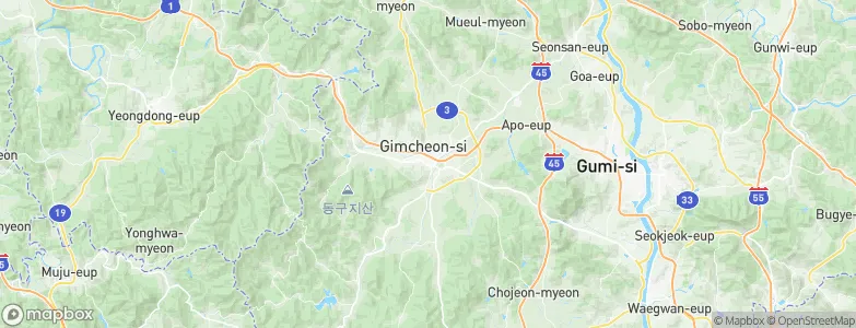 Gimcheon, South Korea Map