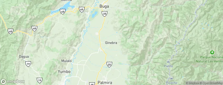 Ginebra, Colombia Map