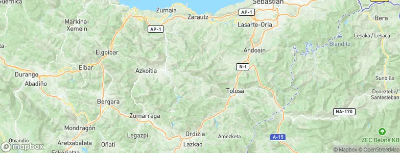Gipuzkoa, Spain Map