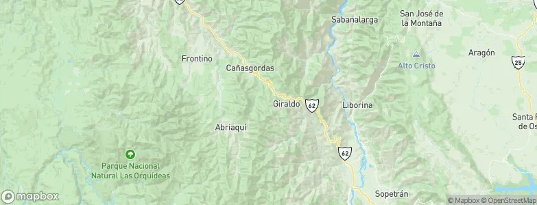 Giraldo, Colombia Map