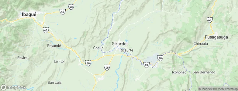 Girardot City, Colombia Map