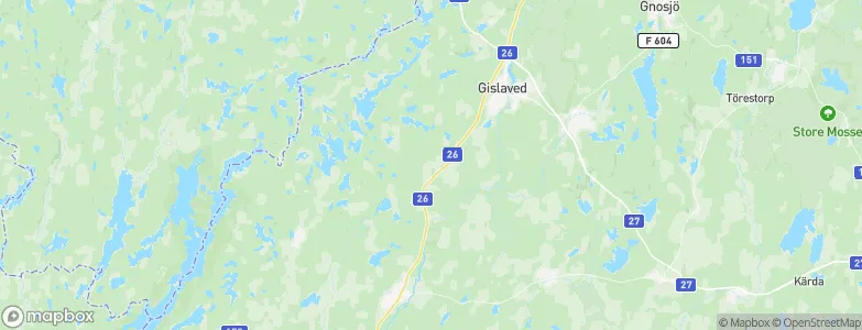 Gislaved Municipality, Sweden Map