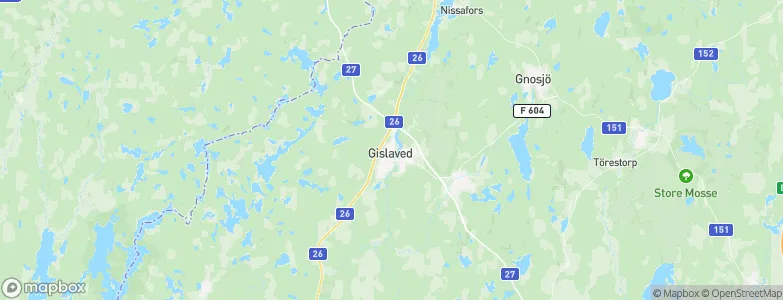 Gislaved, Sweden Map