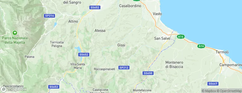 Gissi, Italy Map