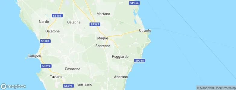 Giuggianello, Italy Map