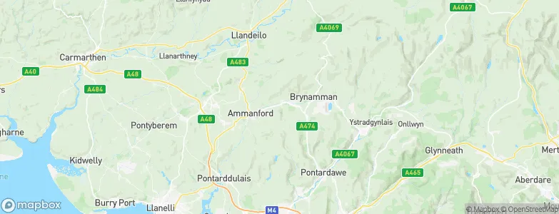 Glanamman, United Kingdom Map