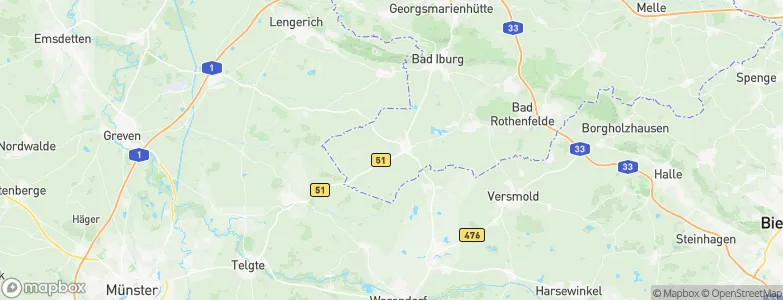 Glandorf, Germany Map