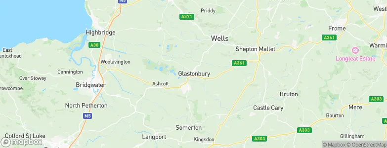 Glastonbury, United Kingdom Map