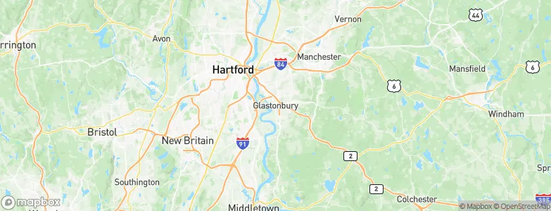 Glastonbury, United States Map