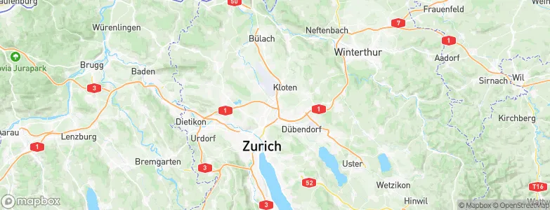 Glattbrugg / Wydacker/Bettacker/Lättenwiesen, Switzerland Map