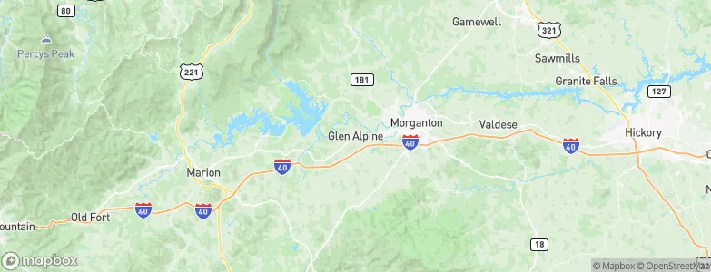 Glen Alpine, United States Map
