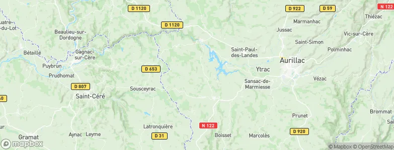 Glénat, France Map