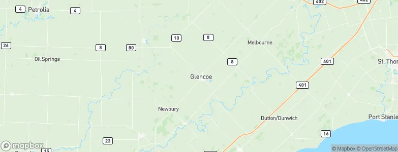 Glencoe, Canada Map