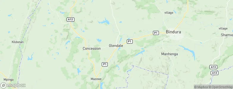 Glendale, Zimbabwe Map