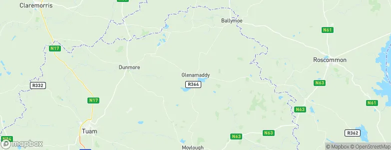 Glennamaddy, Ireland Map