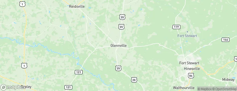 Glennville, United States Map