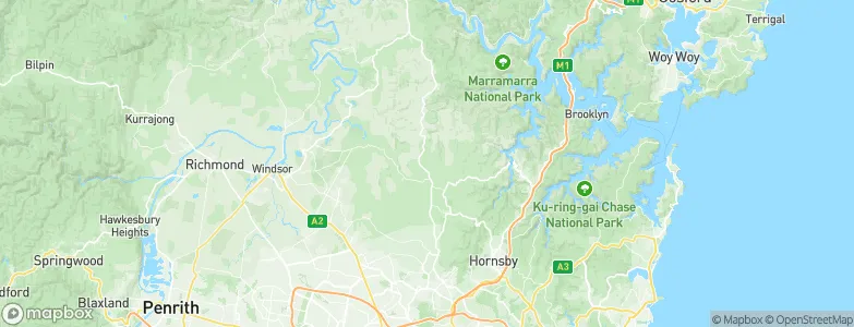 Glenorie, Australia Map