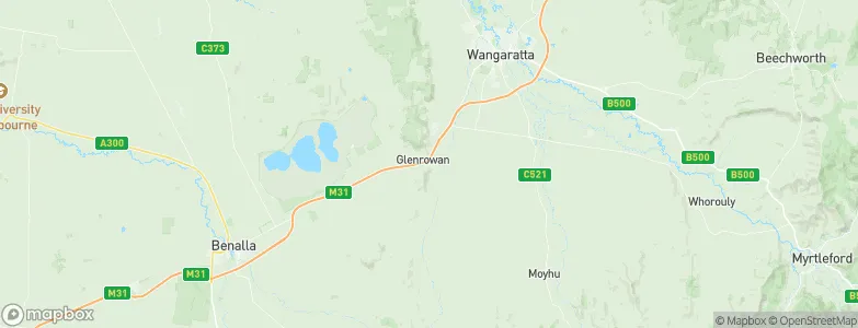 Glenrowan, Australia Map