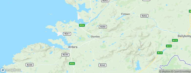 Glenties, Ireland Map