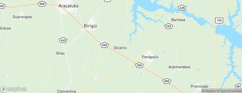 Glicério, Brazil Map