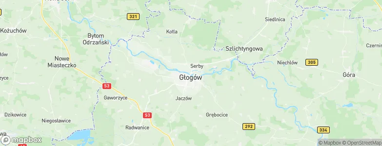 Głogów County, Poland Map