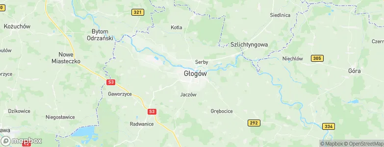Głogów, Poland Map