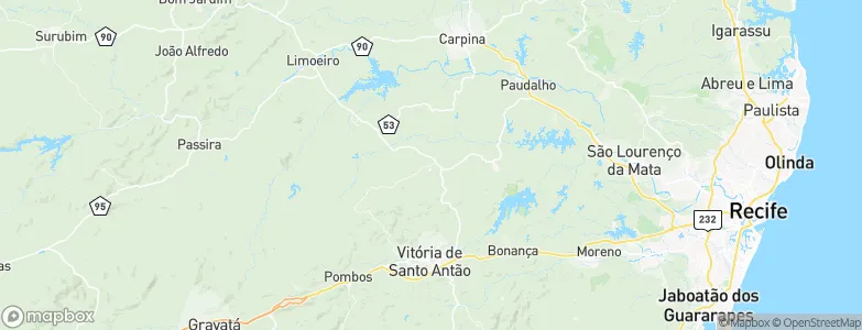 Glória do Goitá, Brazil Map