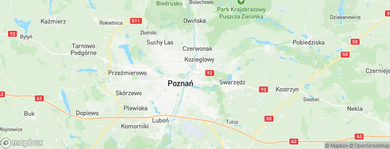 Główna, Poland Map