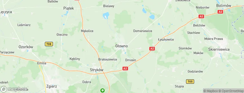 Głowno, Poland Map