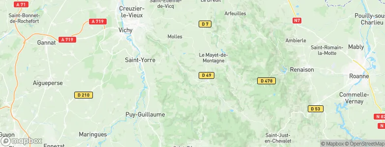 Glozel, France Map
