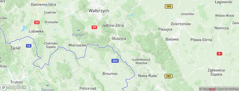 Głuszyca Górna, Poland Map