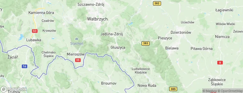 Głuszyca, Poland Map