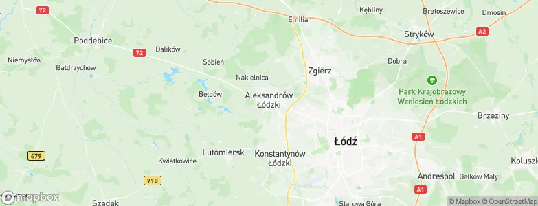 Gmina Aleksandrów Łódzki, Poland Map
