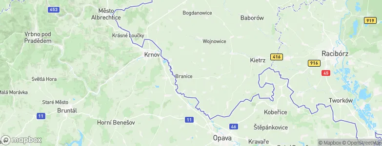 Gmina Branice, Poland Map
