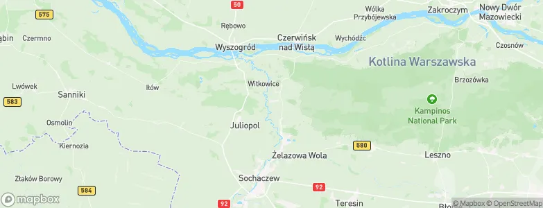 Gmina Brochów, Poland Map