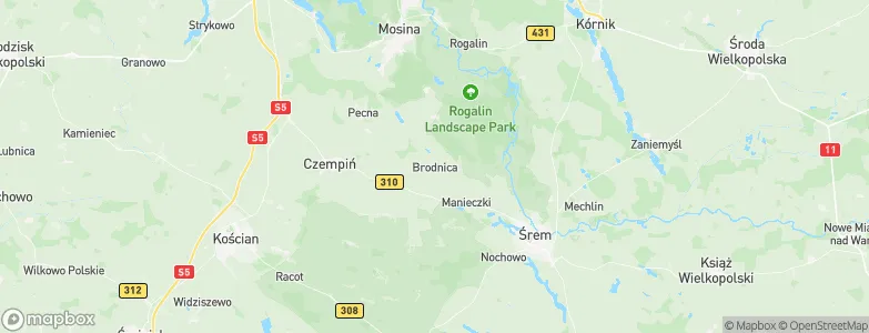 Gmina Brodnica, Poland Map