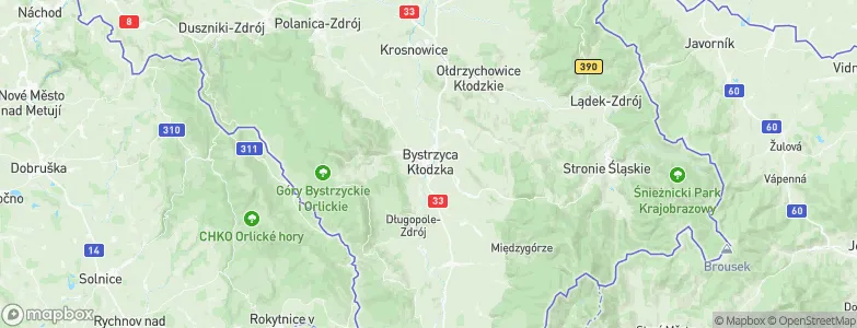Gmina Bystrzyca Kłodzka, Poland Map