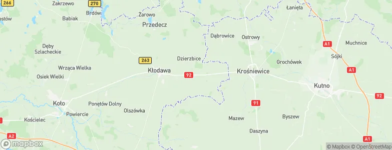 Gmina Chodów, Poland Map