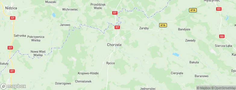 Gmina Chorzele, Poland Map