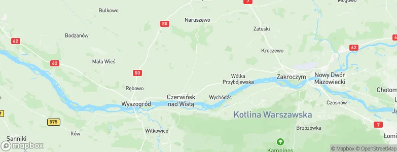 Gmina Czerwińsk nad Wisłą, Poland Map