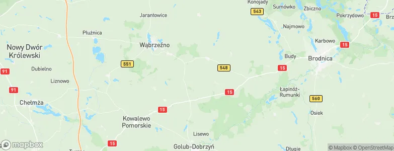 Gmina Dębowa Łąka, Poland Map