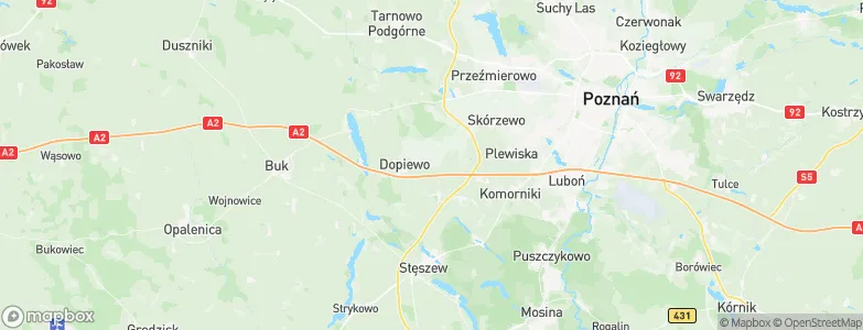 Gmina Dopiewo, Poland Map
