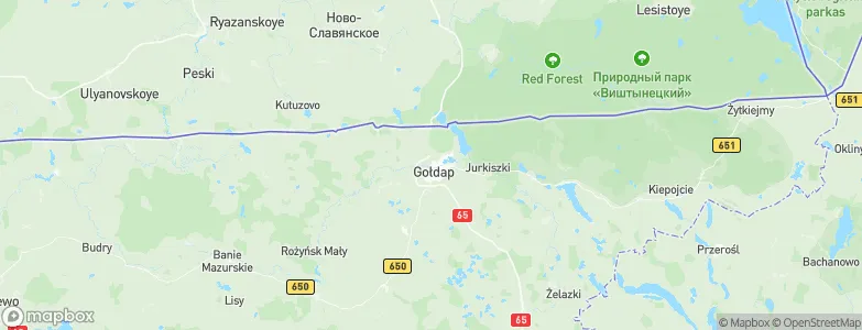 Gmina Gołdap, Poland Map
